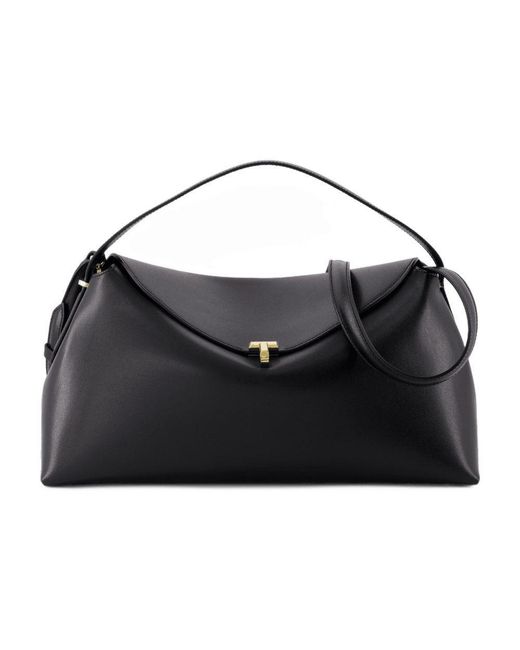 Totême  Black T Lock Top Handle Bag