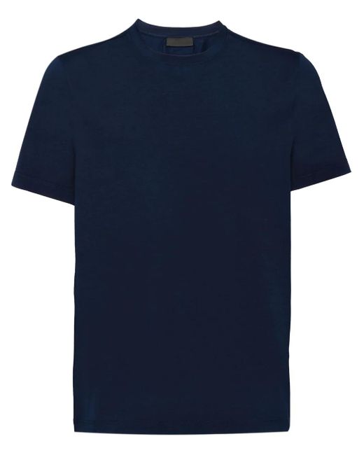 Prada Cotton Slim-fit T-shirt Navy Blue 