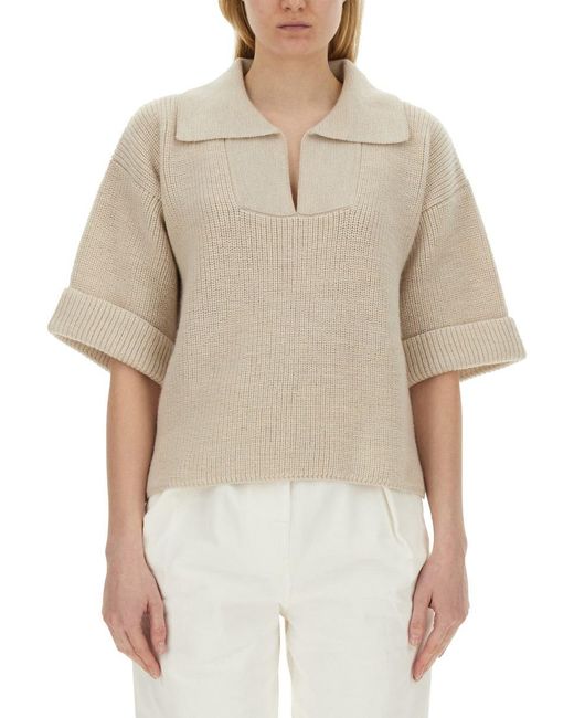 Margaret Howell Natural Knitted T-shirt