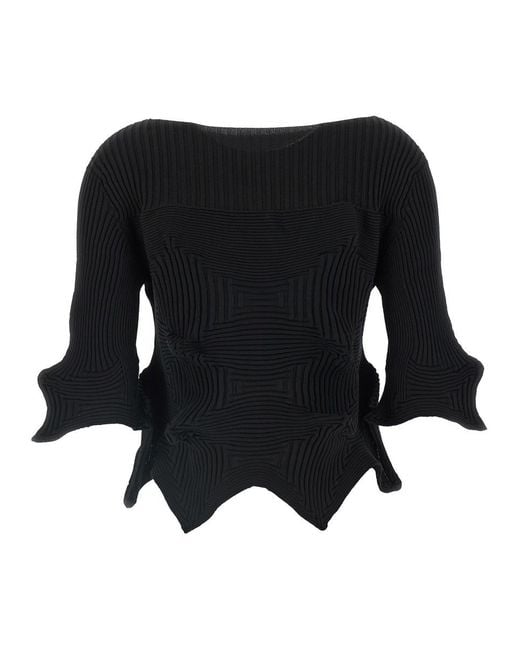 Issey Miyake Black 'linkage' Top