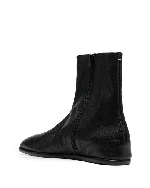 Maison Margiela Black Tabi Leather Ankle Boots for men