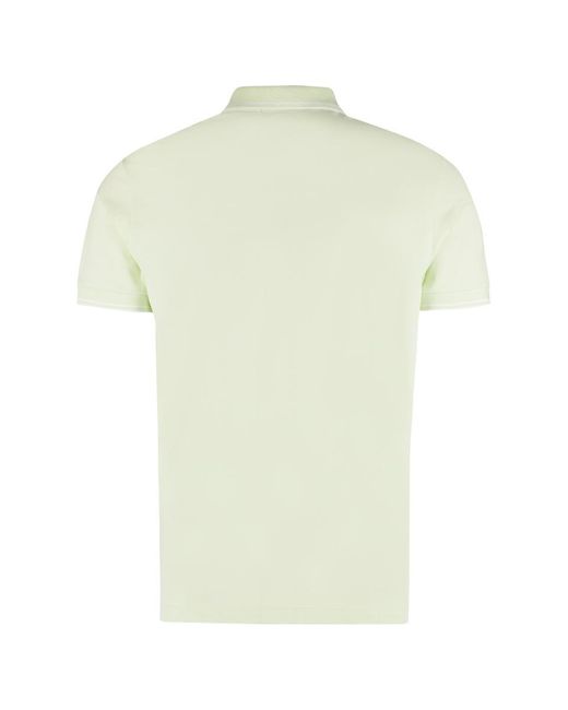 Stone Island White Cotton Polo Shirt for men