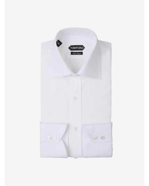 Tom Ford White Plain Cotton Shirt for men