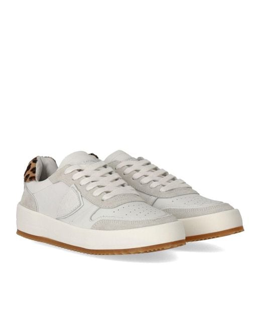 Philippe Model White Nice Low Animalier Sneaker