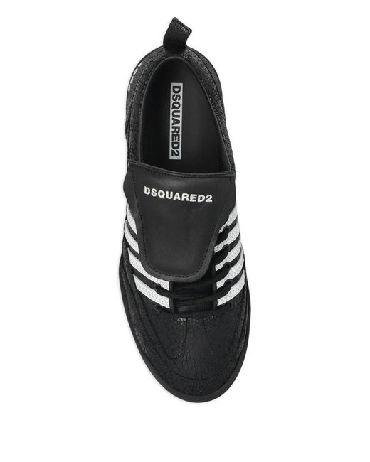 DSquared² Black Lace-Up Low Top Sneakers for men