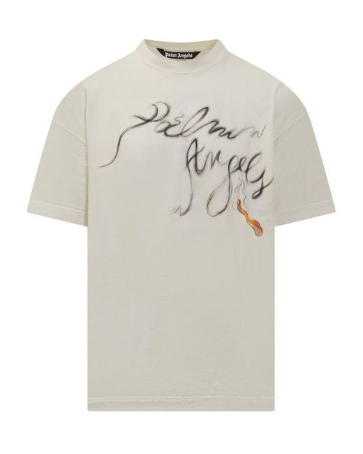 Palm Angels White T-shirt Foggy Pa for men