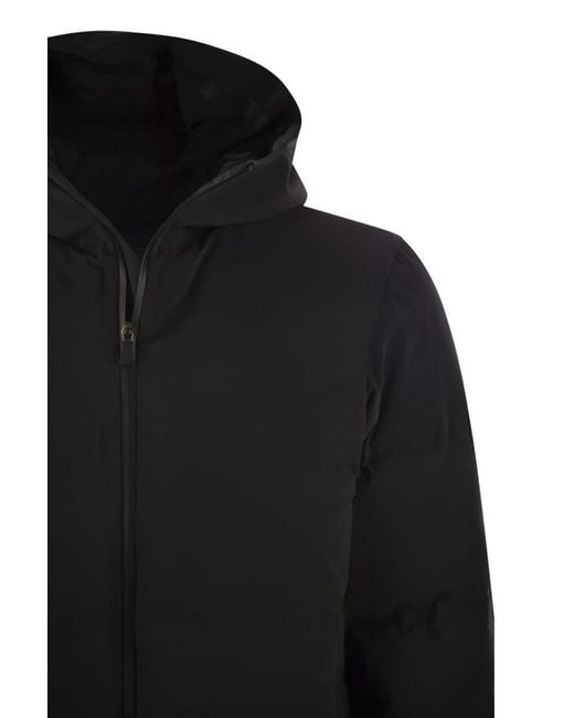 Herno Black New Impact Down Jacket With Hood for men