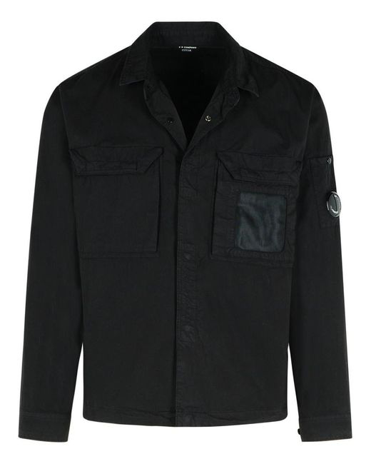 C P Company Black Cotton Shirt for men
