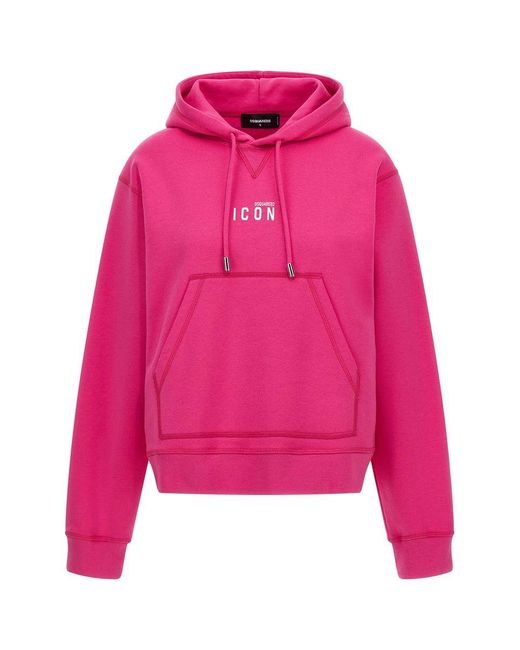 DSquared² Pink Fuchsia Cotton Sweatshirt