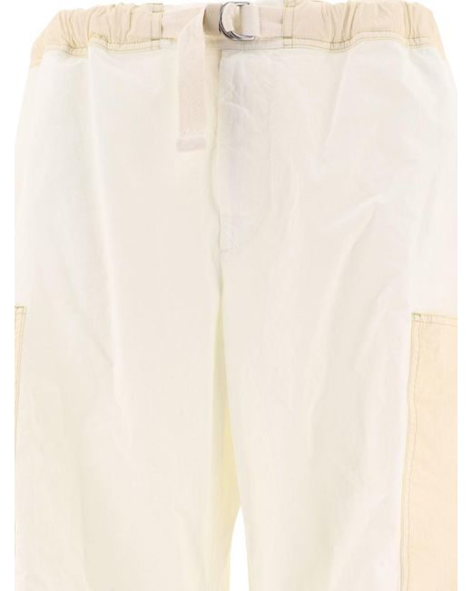 Jil Sander White Parachute Trousers for men