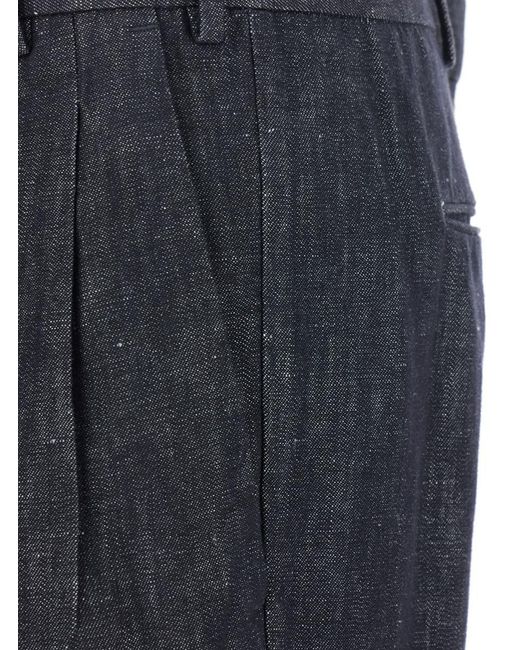PT Torino Blue Tailored Pants With Pence for men