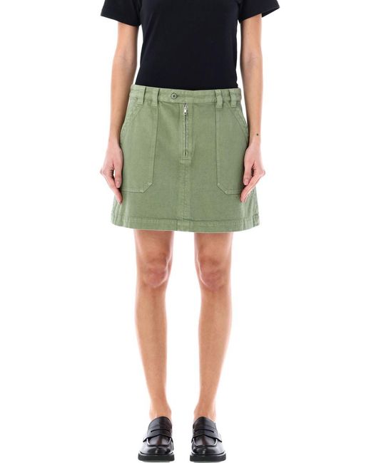 A.P.C. Green Sarah Mini Skirt