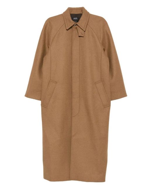 A.P.C. Brown Pocket Wool Coat