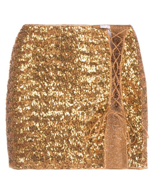 Oseree Metallic Paillettes Lace` Mini Skirt