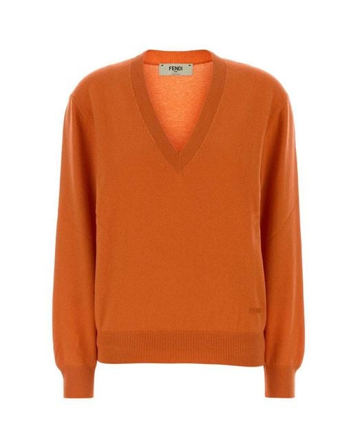 Fendi Orange Knitwear
