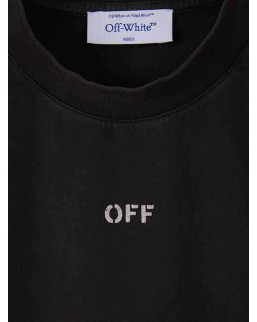 Off-White c/o Virgil Abloh Black Printed Cotton T-shirt for men