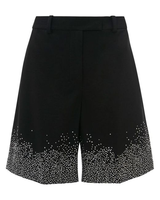 J.W. Anderson Black Crystal-Embellished Tailored Shorts