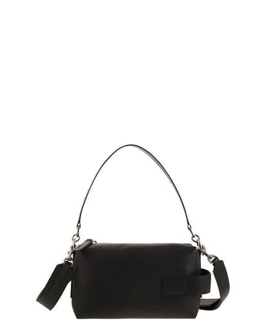 Hogan Black Script Mini Leather Top Box