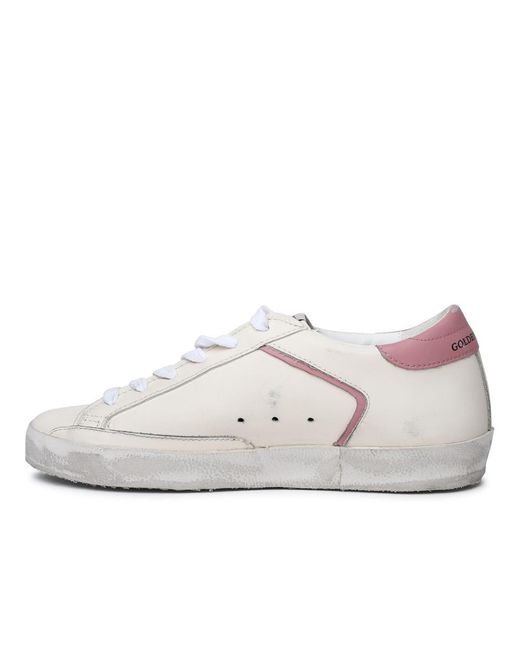 Golden Goose Deluxe Brand White Leather Super-Star' Sneakers