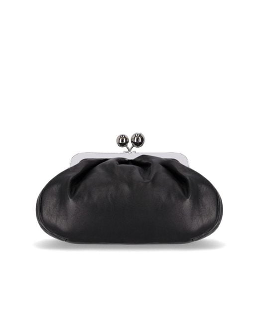 Weekend by Maxmara Black Pasticcino Cubico Medium Clutch