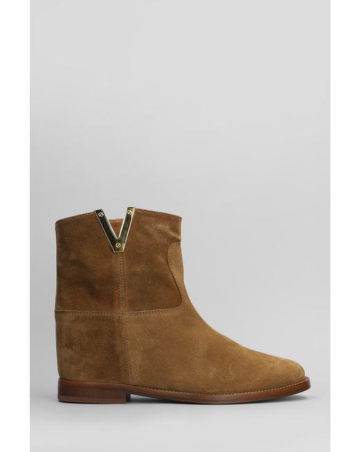 Via Roma 15 Brown Ankle Boots Inside Wedge