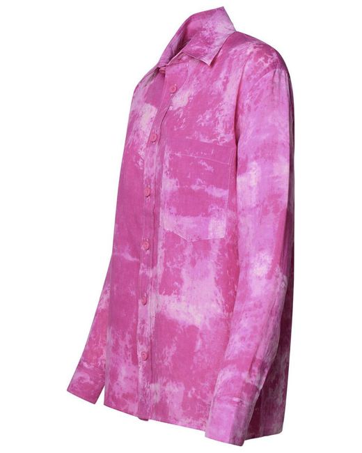 Destin Pink Fuchsia Linen Shirt