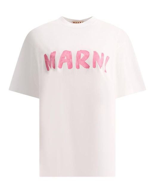 Marni Pink T-Shirt With Logo