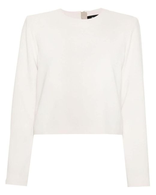 Theory White Ls Mnml Cr Top.admir Clothing