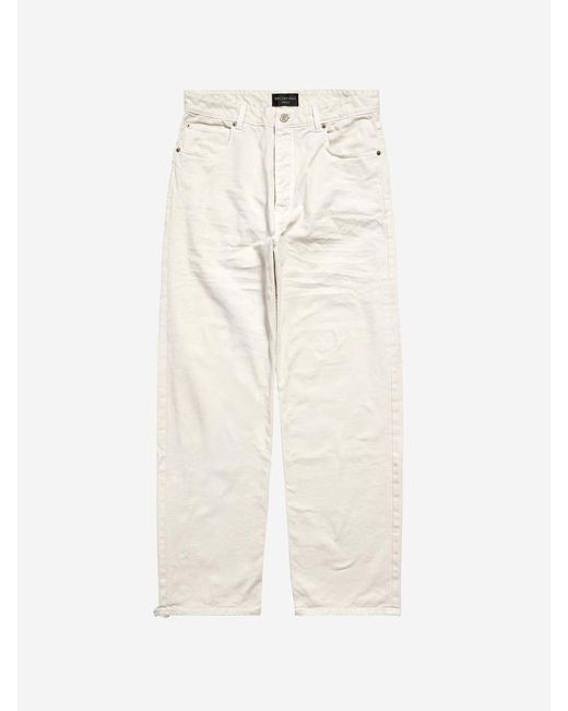 Balenciaga White Wide Leg Jeans