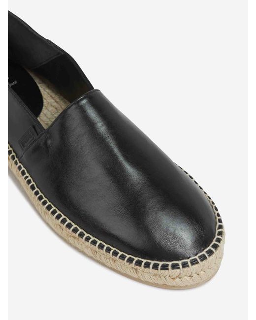 AMI Gray Leather Espadrilles for men