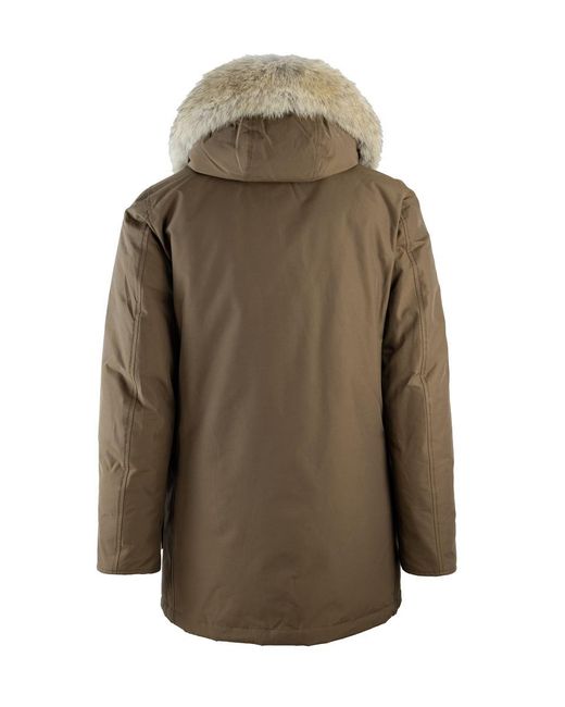 Woolrich Brown Arctic Parka With Removable Fur for men