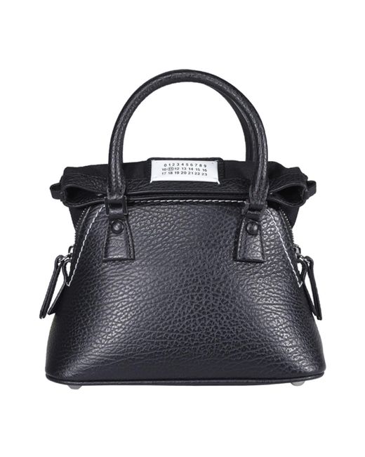 Maison Margiela Black 5ac Classique Micro Leather Handbag