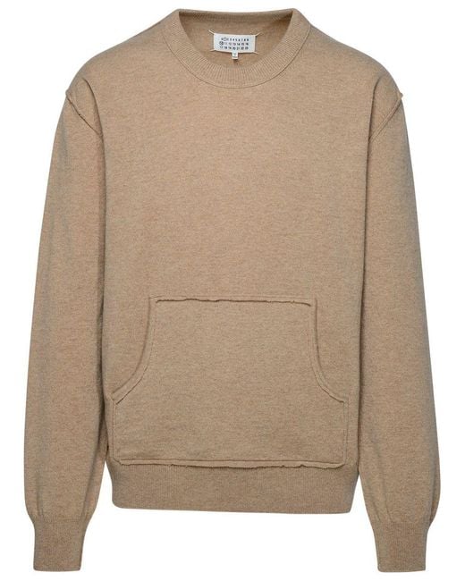 Maison Margiela Brown Beige Cashmere Blend Sweater for men
