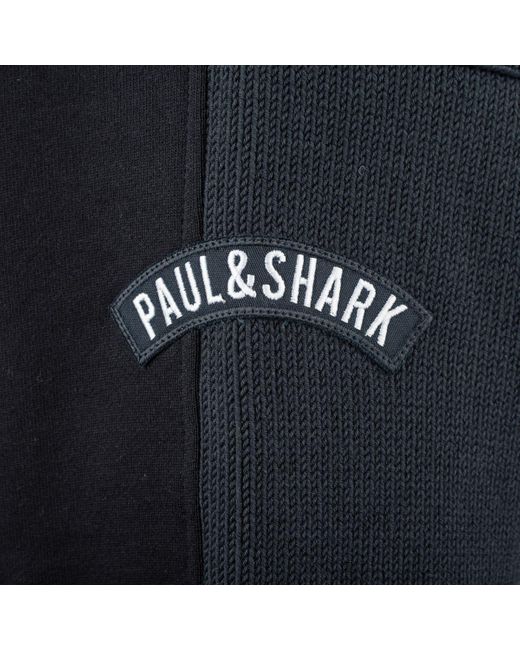 Paul & Shark Blue Cotton Sweatshirt With Cap Cap for men