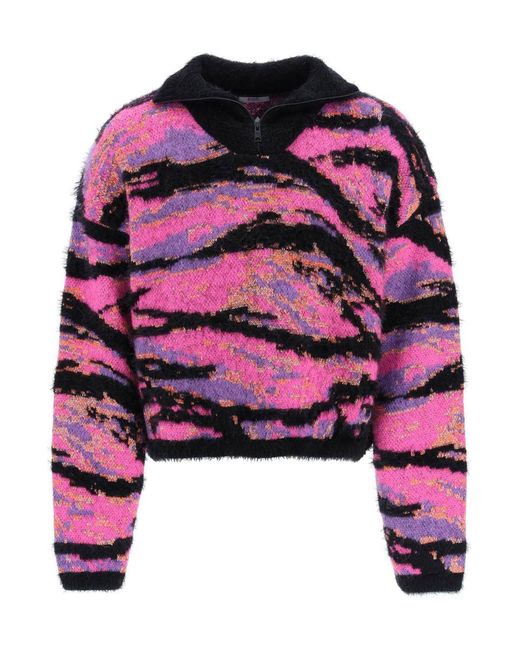 ERL Pink Jacquard Turtleneck Sweater for men