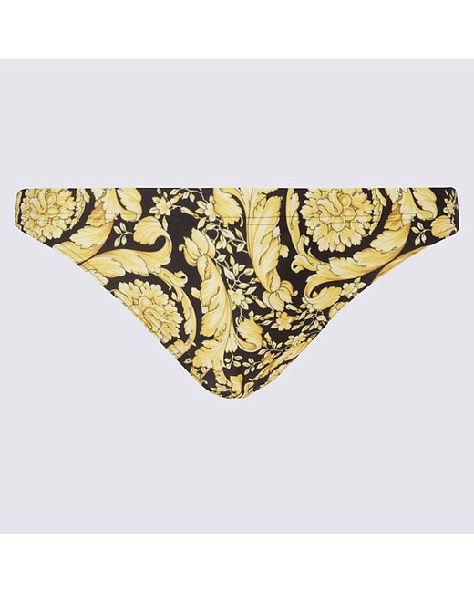 Versace Black And Gold Swimming Trunks in Metallic for Men | Lyst