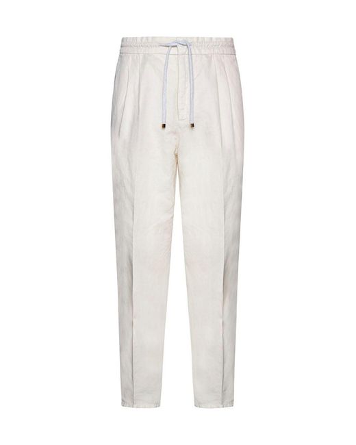 Brunello Cucinelli White Trousers for men