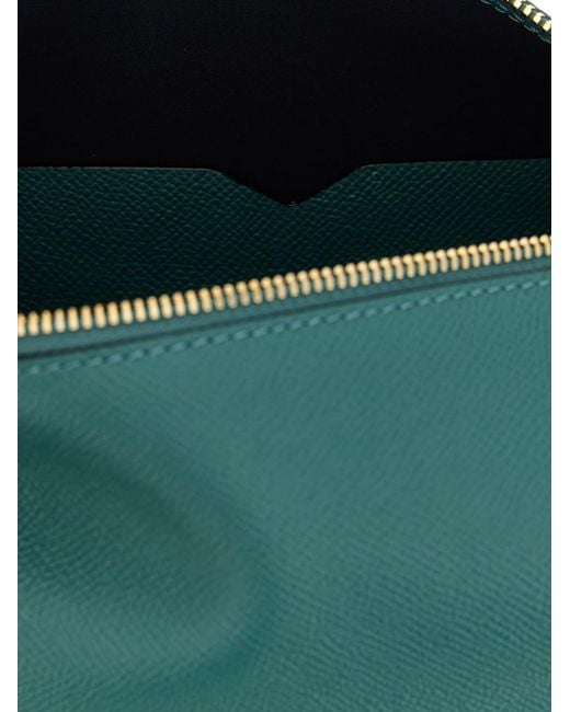 Valextra Green 'Mochi' Mini Handbag