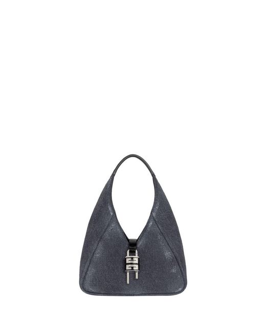 Givenchy Blue G-hobo Mini Bag In Washed Denim