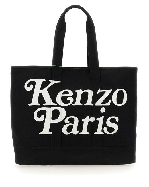 KENZO Black Utility Tote Bag Large for men