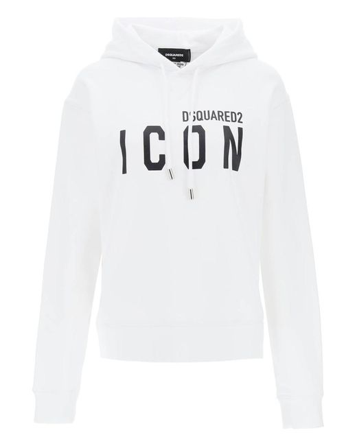 DSquared² White Icon Hoodie