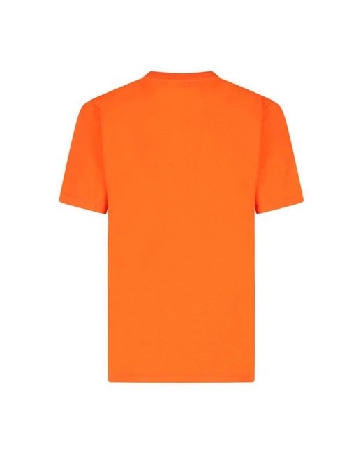 Maison Kitsuné Orange 'mini Handwriting' T-shirt