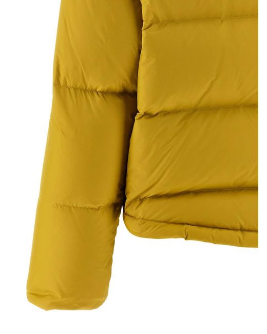 Yves Salomon Yellow Fur Insert Down Jacket