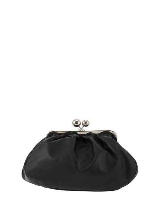 Weekend by Maxmara Black Nappa Leather Pastry Shoulder Bag