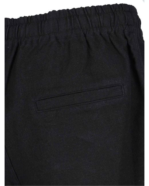 Isabel Marant Black Cotton Shorts With Intricate Embroidery