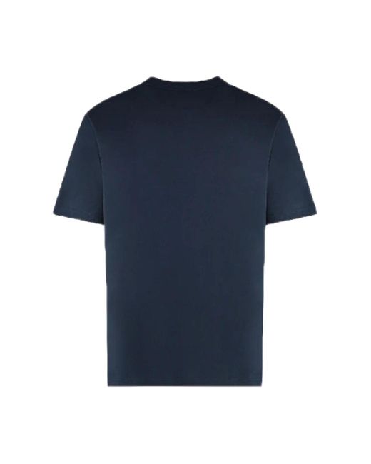 A.P.C. Blue Dark Cotton T-Shirt for men