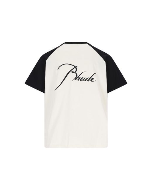 Rhude Black 'raglan' T-shirt for men