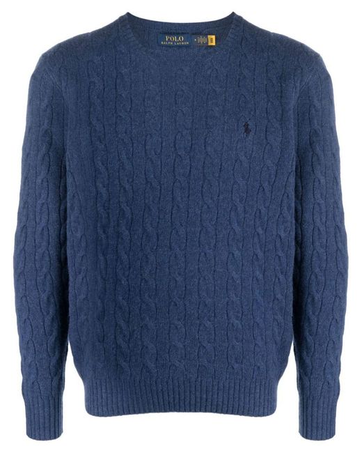 Polo Ralph Lauren Blue Wool Pullover for men