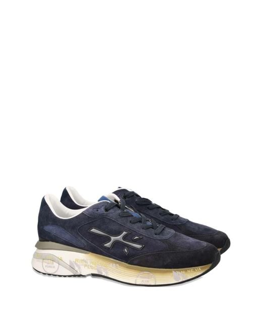 Premiata Blue Flat Shoes for men