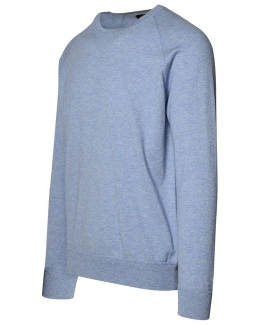 Gran Sasso Blue Light Cashmere Blend Sweater for men